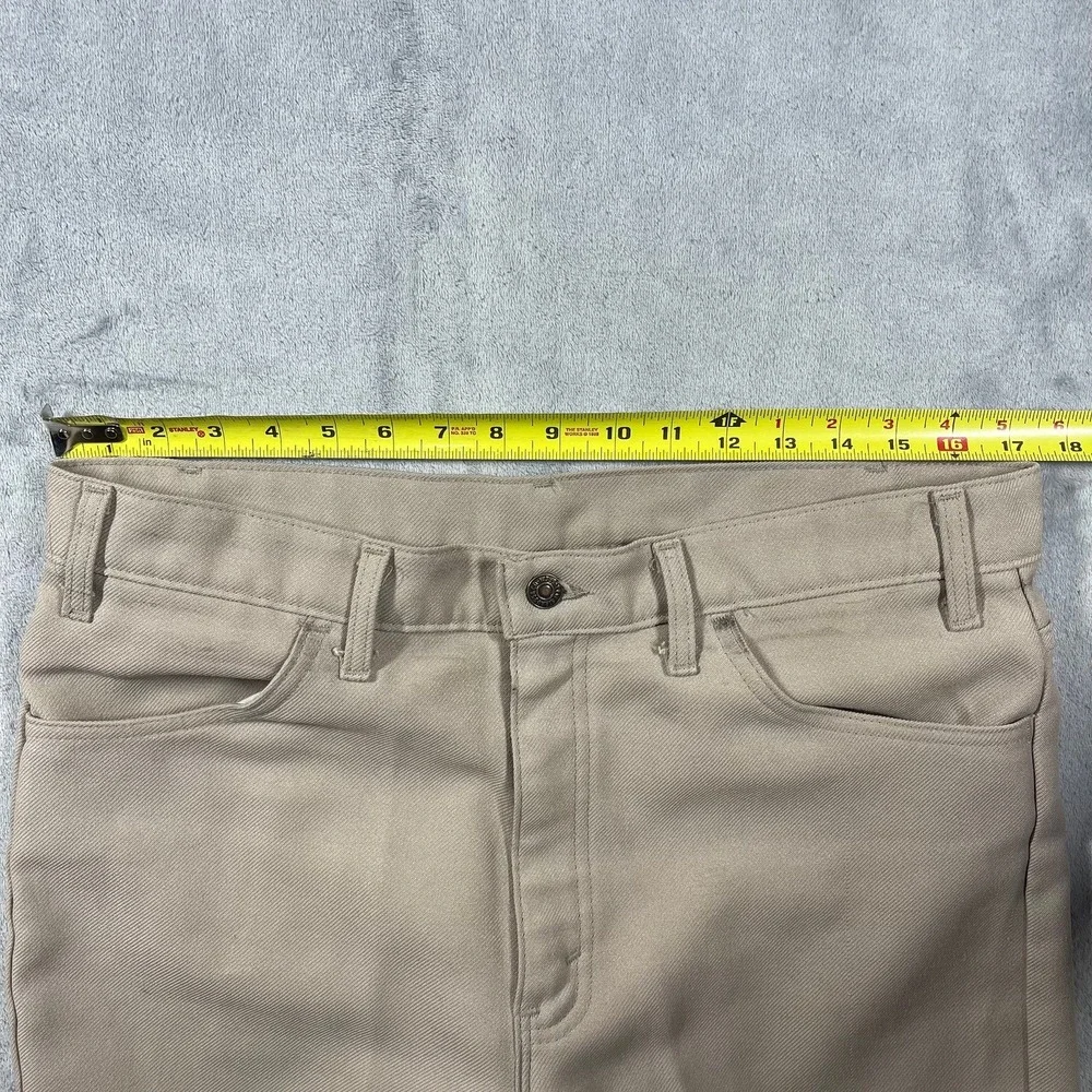 Levis Vintage Black Gold Tab Dacron Polyester Khaki  Mens‎ Pants 36(35)x30 USA